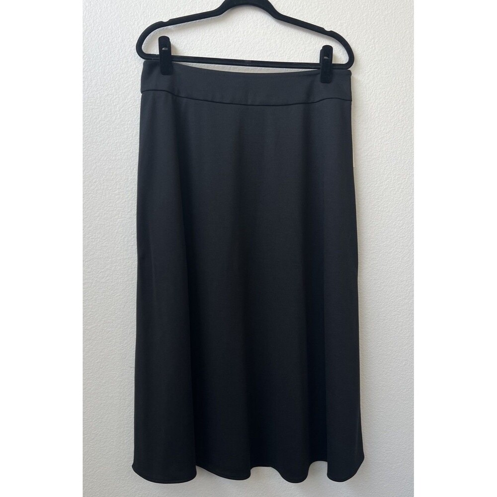 Croft & Barrow Black A-Line Midi Skirt Women's Size 14 Stretch Comfort